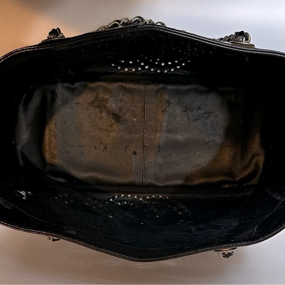 Chanel Coco Mark Triple Punching Chain Shoulder Bag Tote - Picture 3 of 4